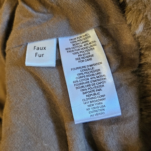 Truth By Republic Cropped Faux Fur Hoodie - Picture 4 of 6